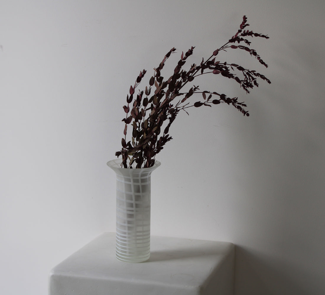 Art Glass Fluted Vase