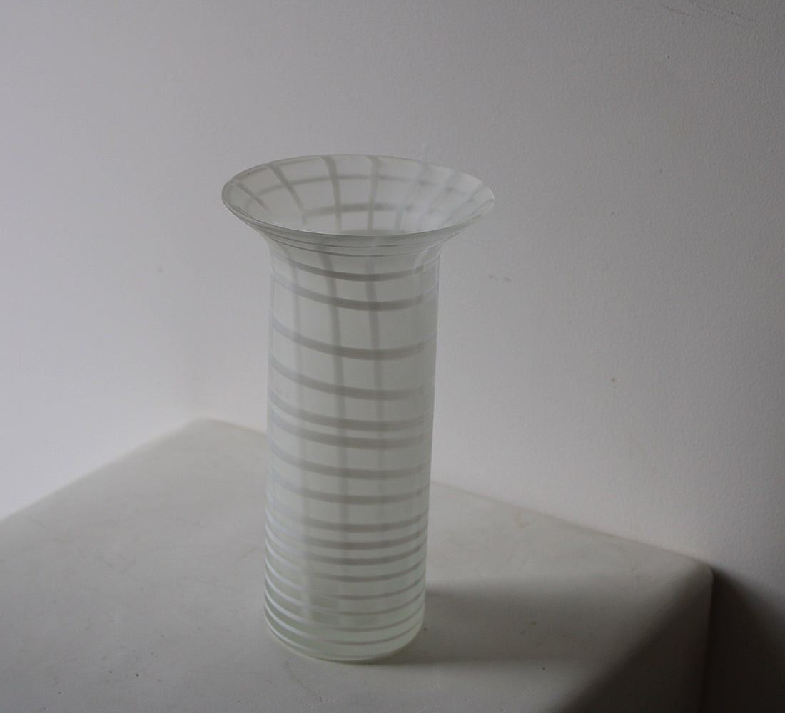 Art Glass Fluted Vase