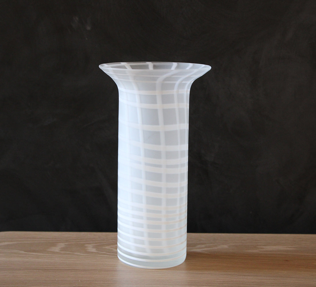 Art Glass Fluted Vase