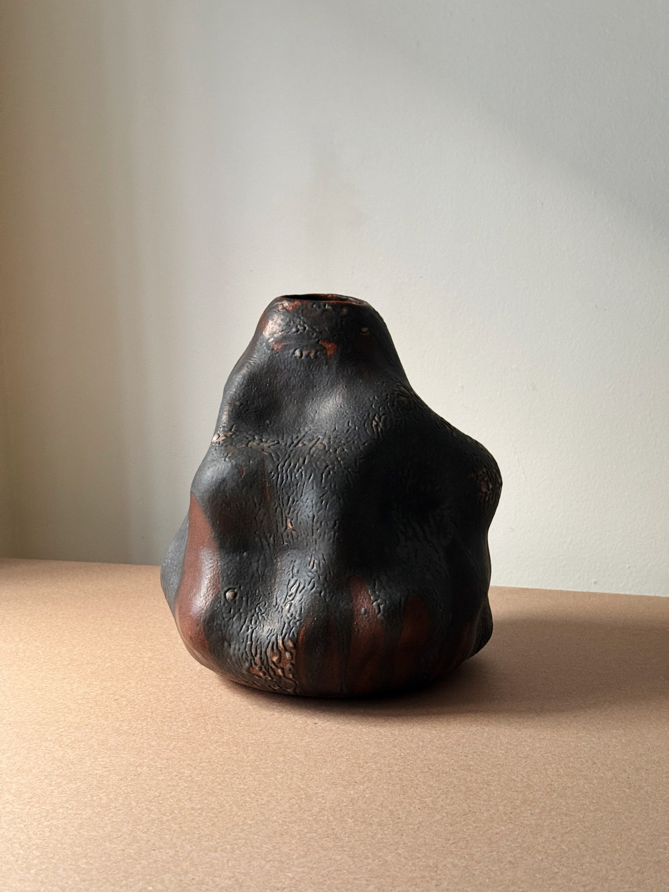 Large Black-Brown Vase