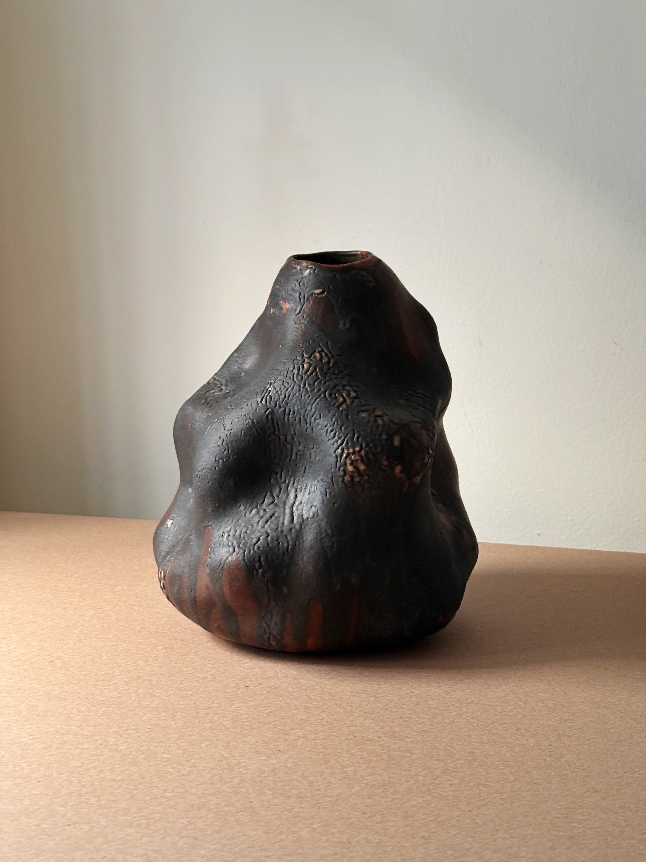 Large Black-Brown Vase