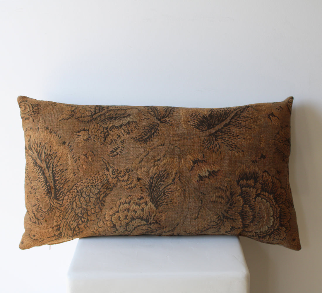 Antique Tapestry Pillow Brown Large