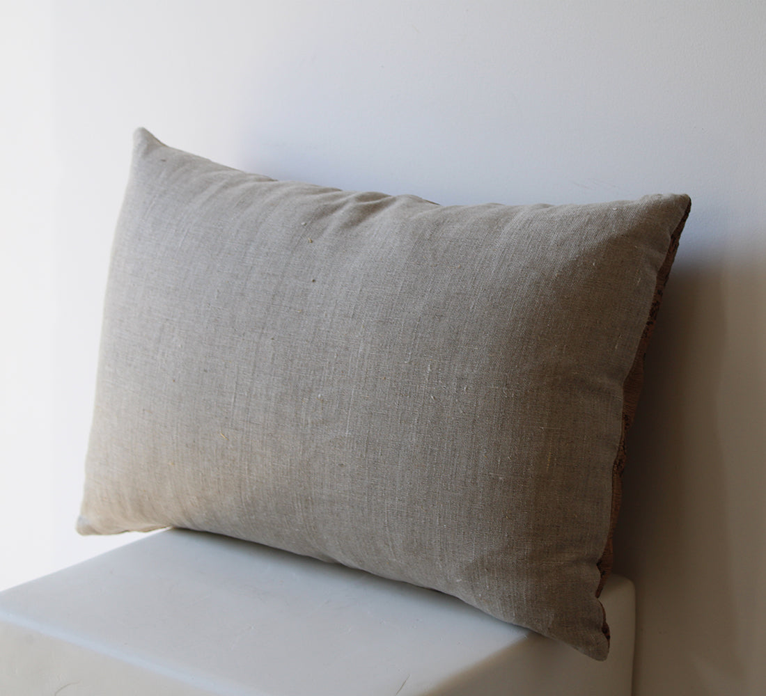 Antique Tapestry Pillow Brown Large
