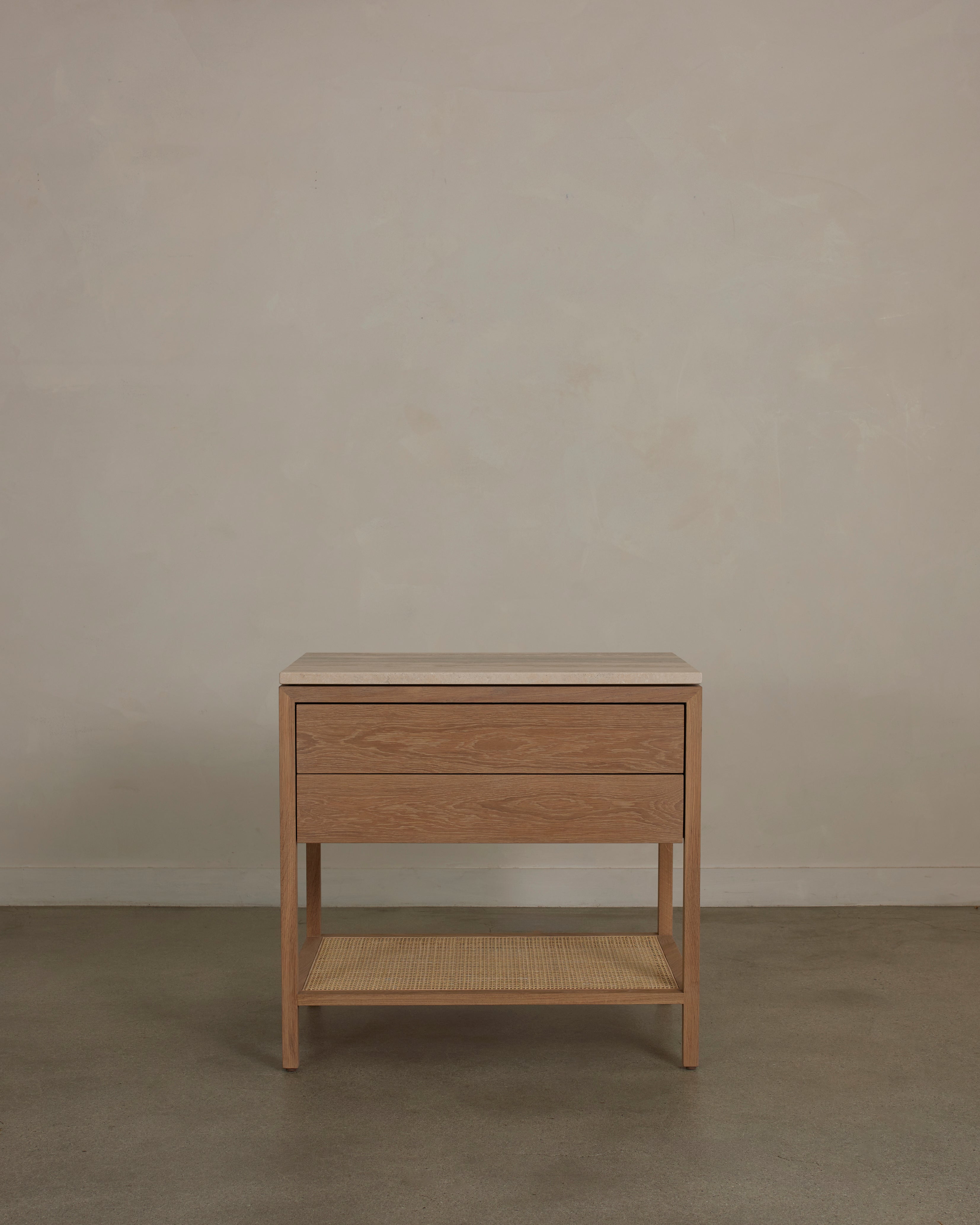 Davis 2-Drawer Nightstand, Stone Top
