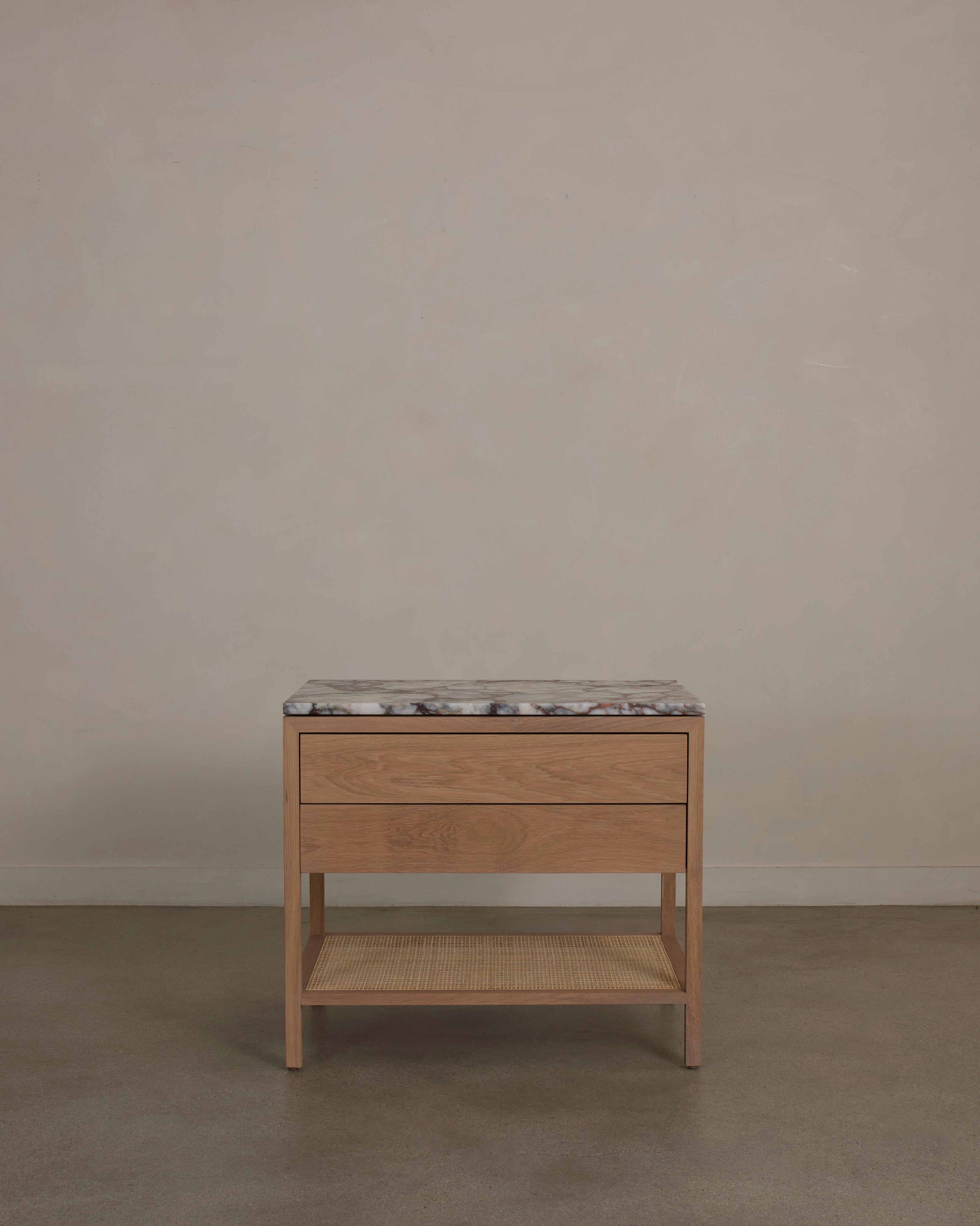 Davis 2-Drawer Nightstand, Stone Top