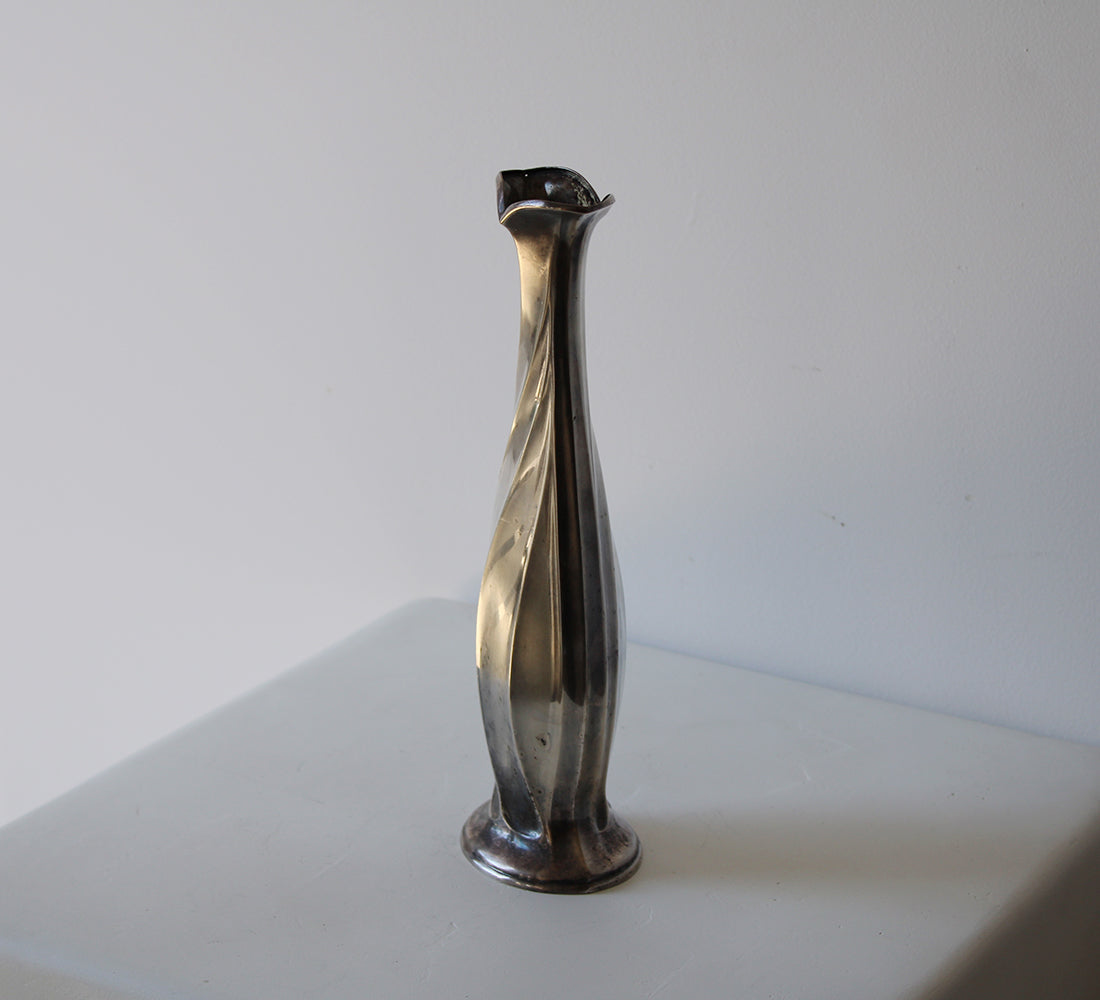 Deco Silverplate Vase