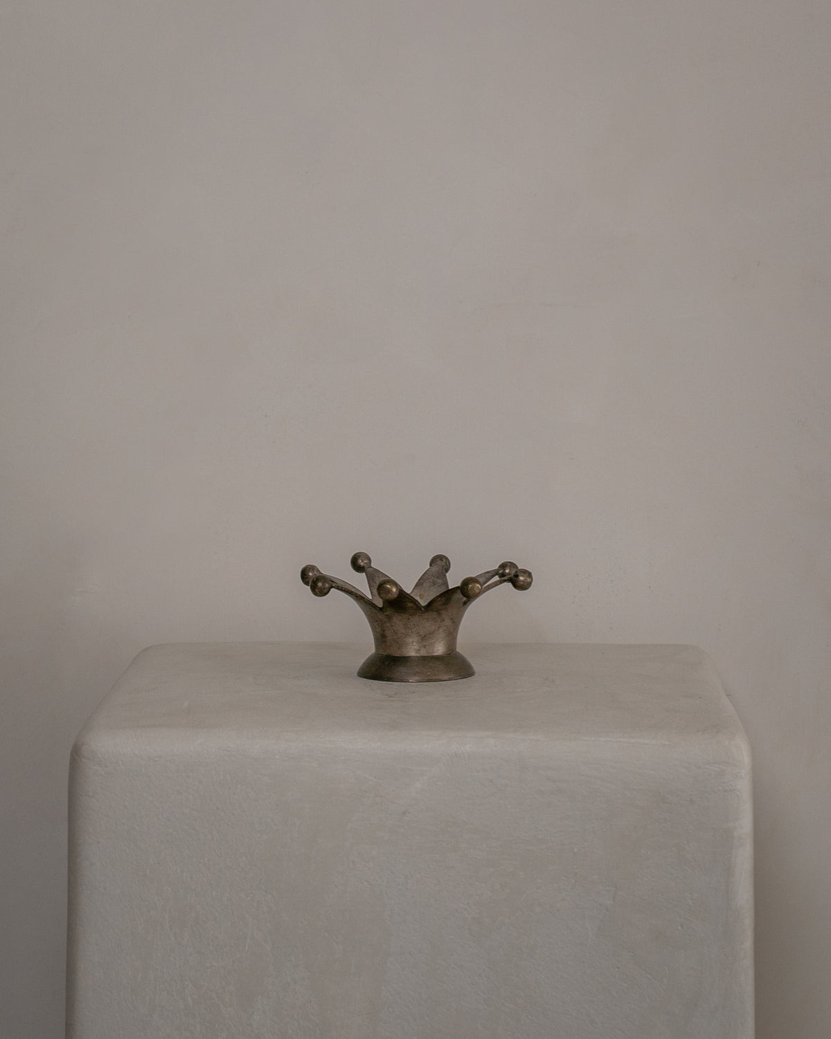 Silver-plated Crown Candle Holder