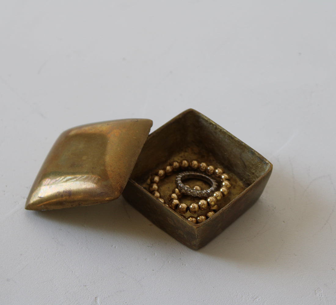 Solid Brass Trinket Box