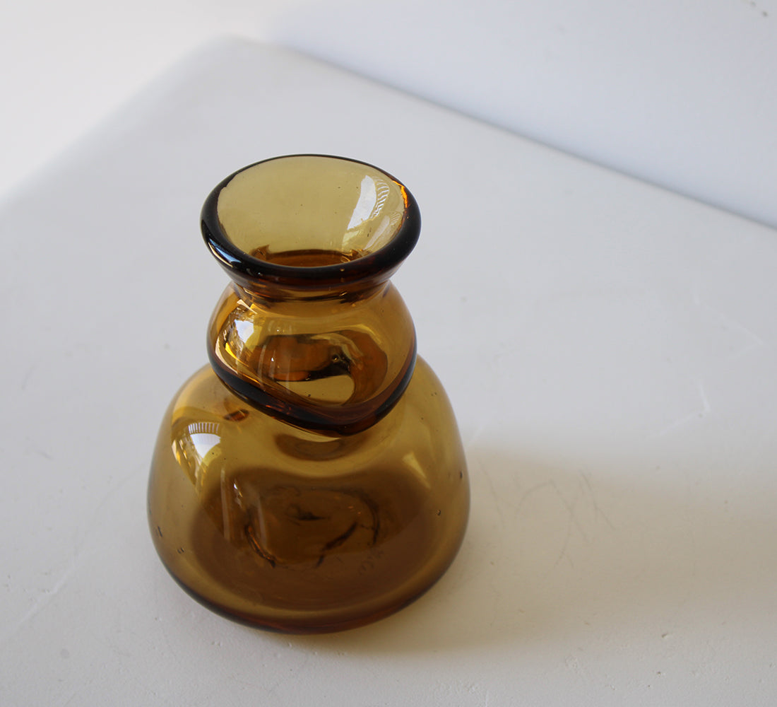 Amber Art Glass Vase