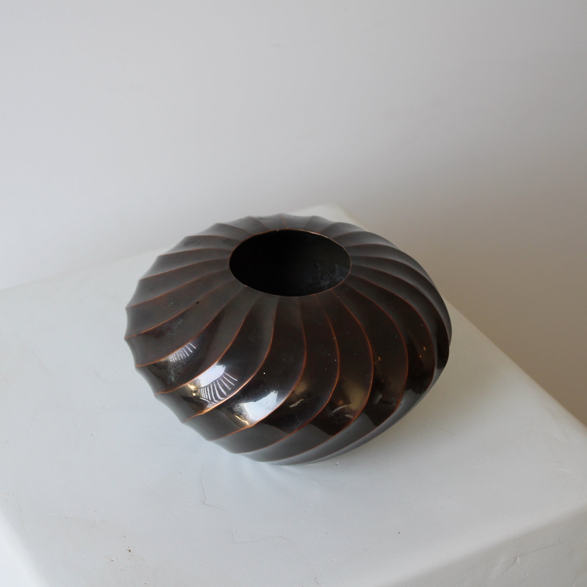 Copper Scallop Vessel