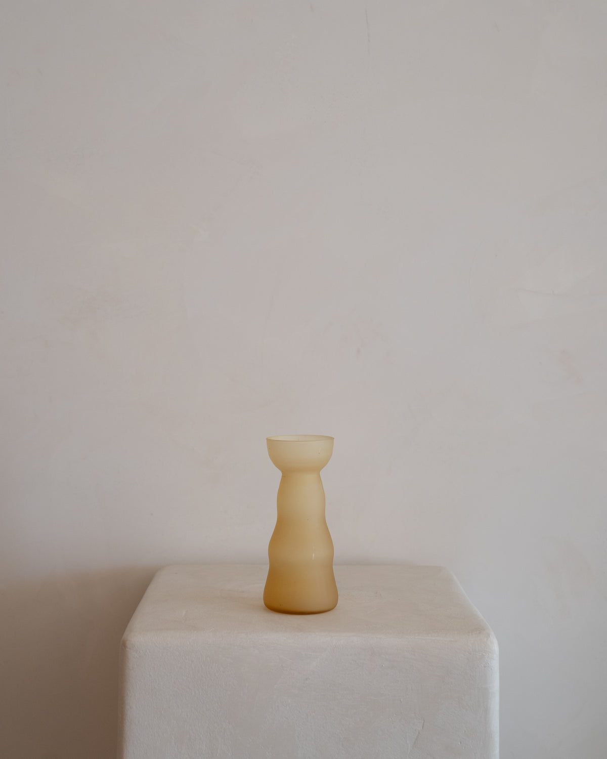 Frosted Wavy Glass Vase