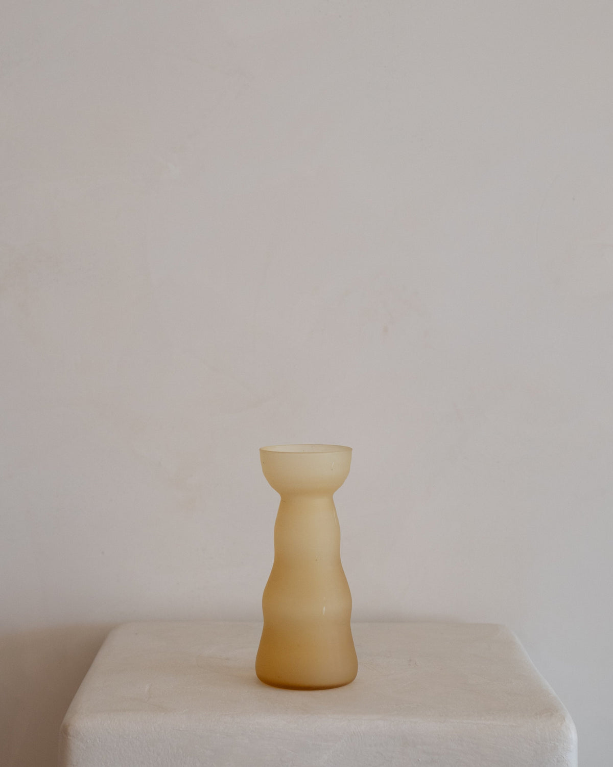 Frosted Wavy Glass Vase