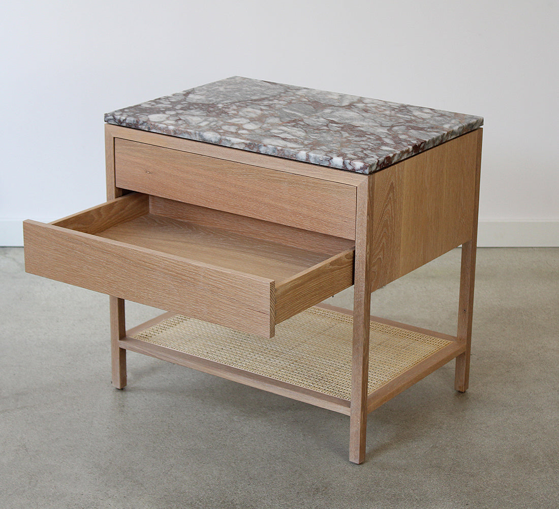 Davis 2-Drawer Nightstand, Marble Top