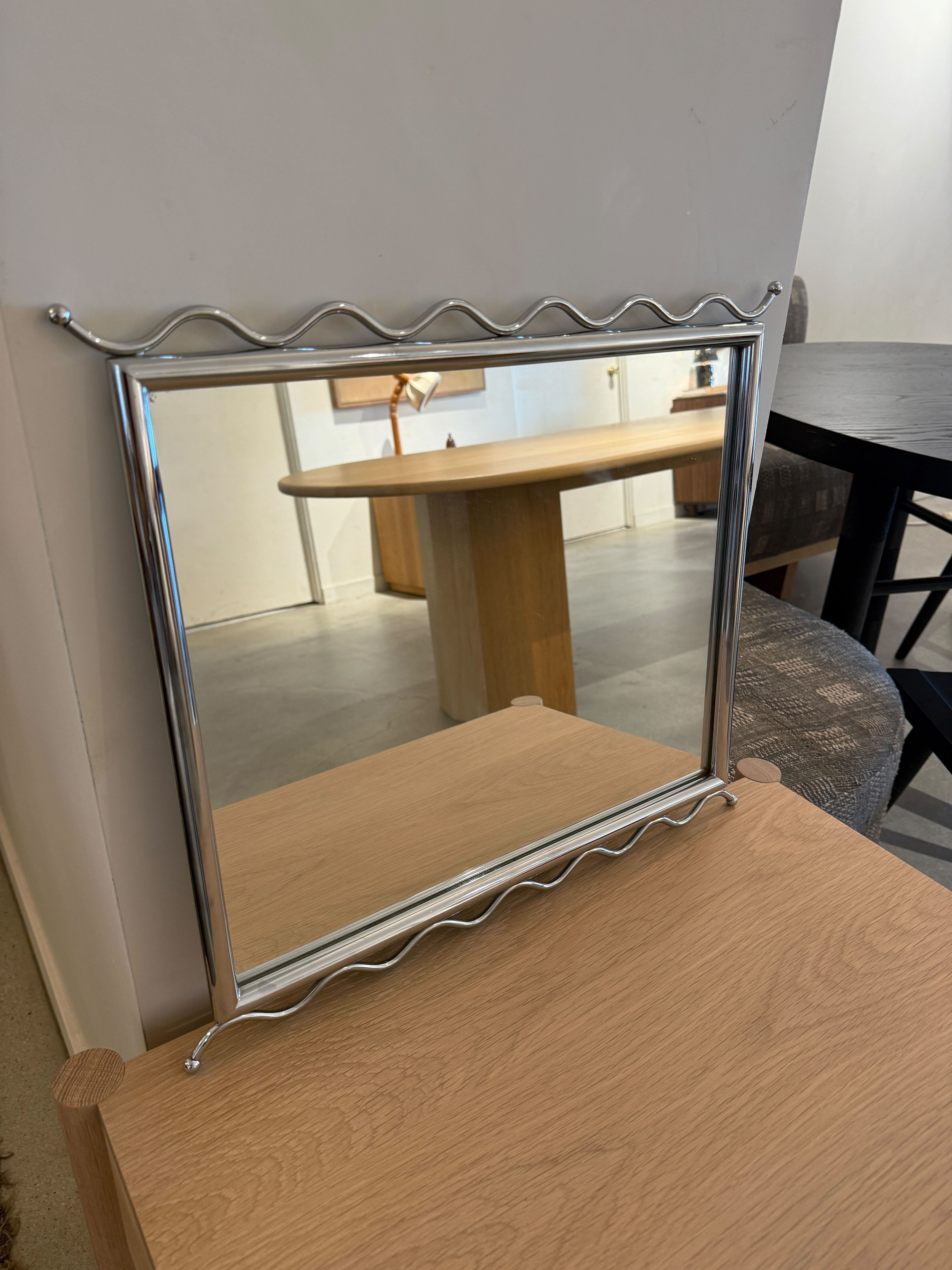 Chrome Wave Mirror