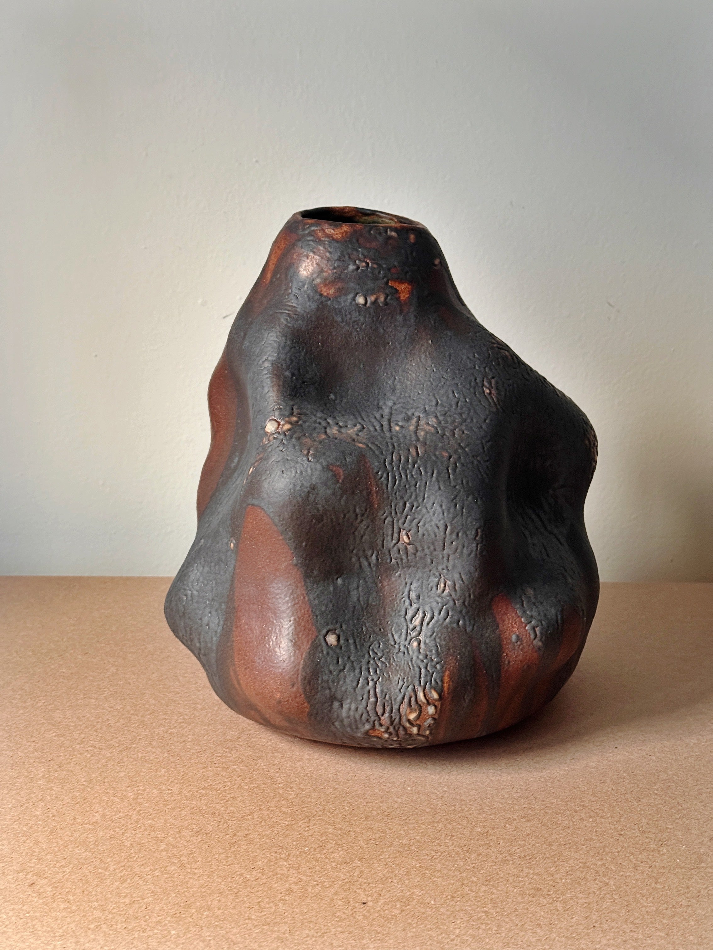 Large Black-Brown Vase
