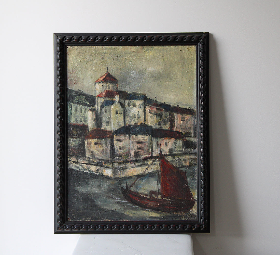 Seaside Village Painting