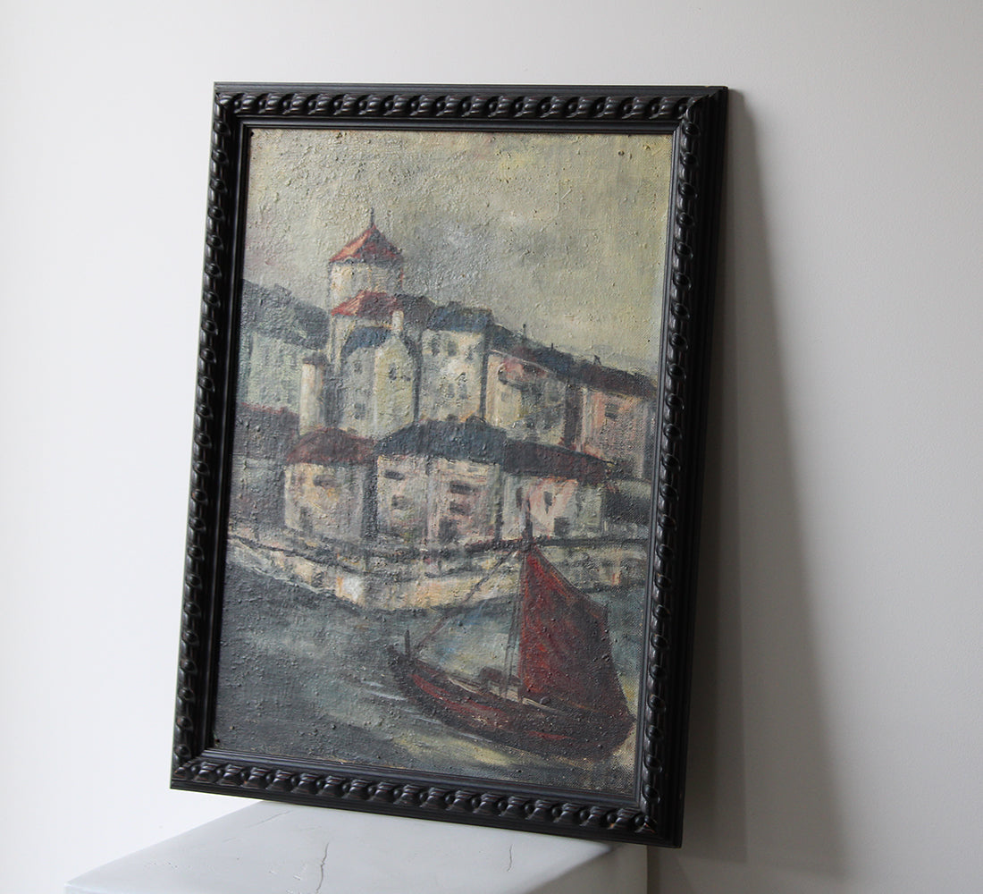 Seaside Village Painting