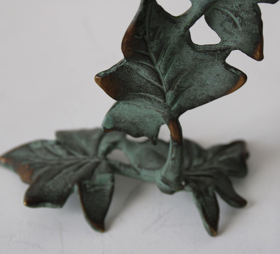 Brass Ivy Candlestick Holders | Set of 2