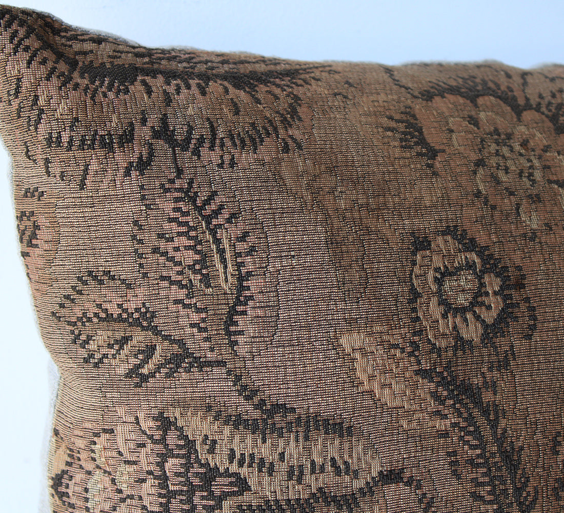 Antique Tapestry Pillow Brown Large