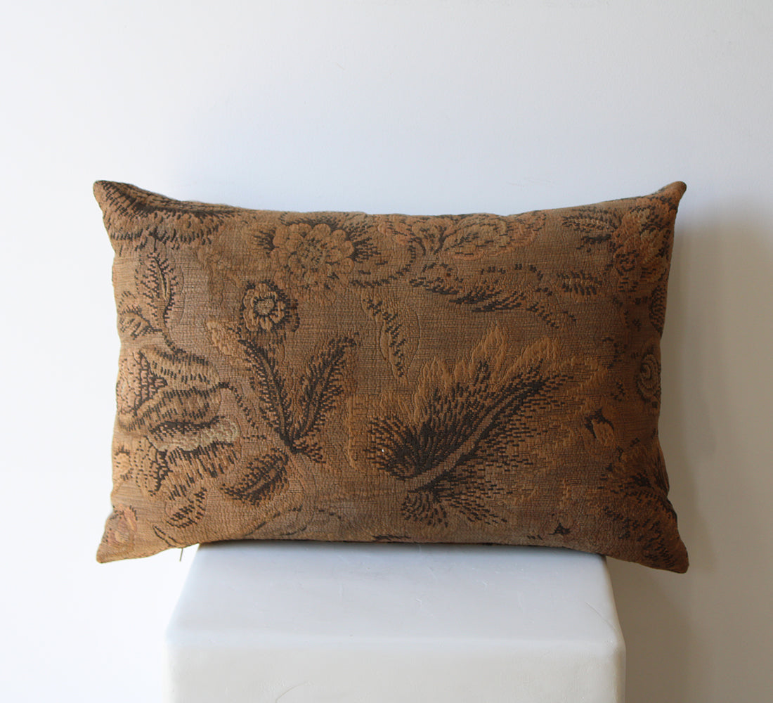 Antique Tapestry Pillow Brown Small