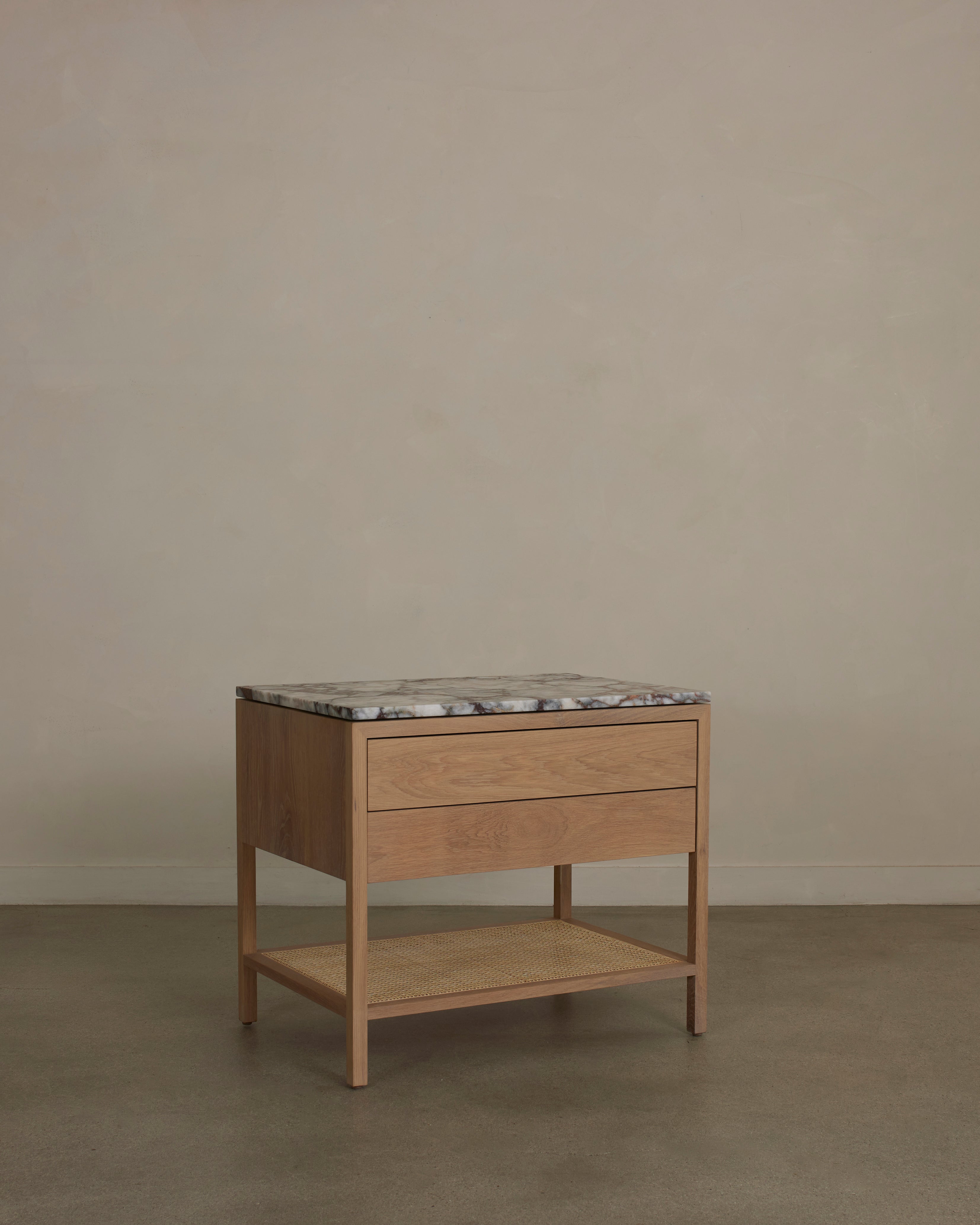 Davis 2-Drawer Nightstand, Stone Top