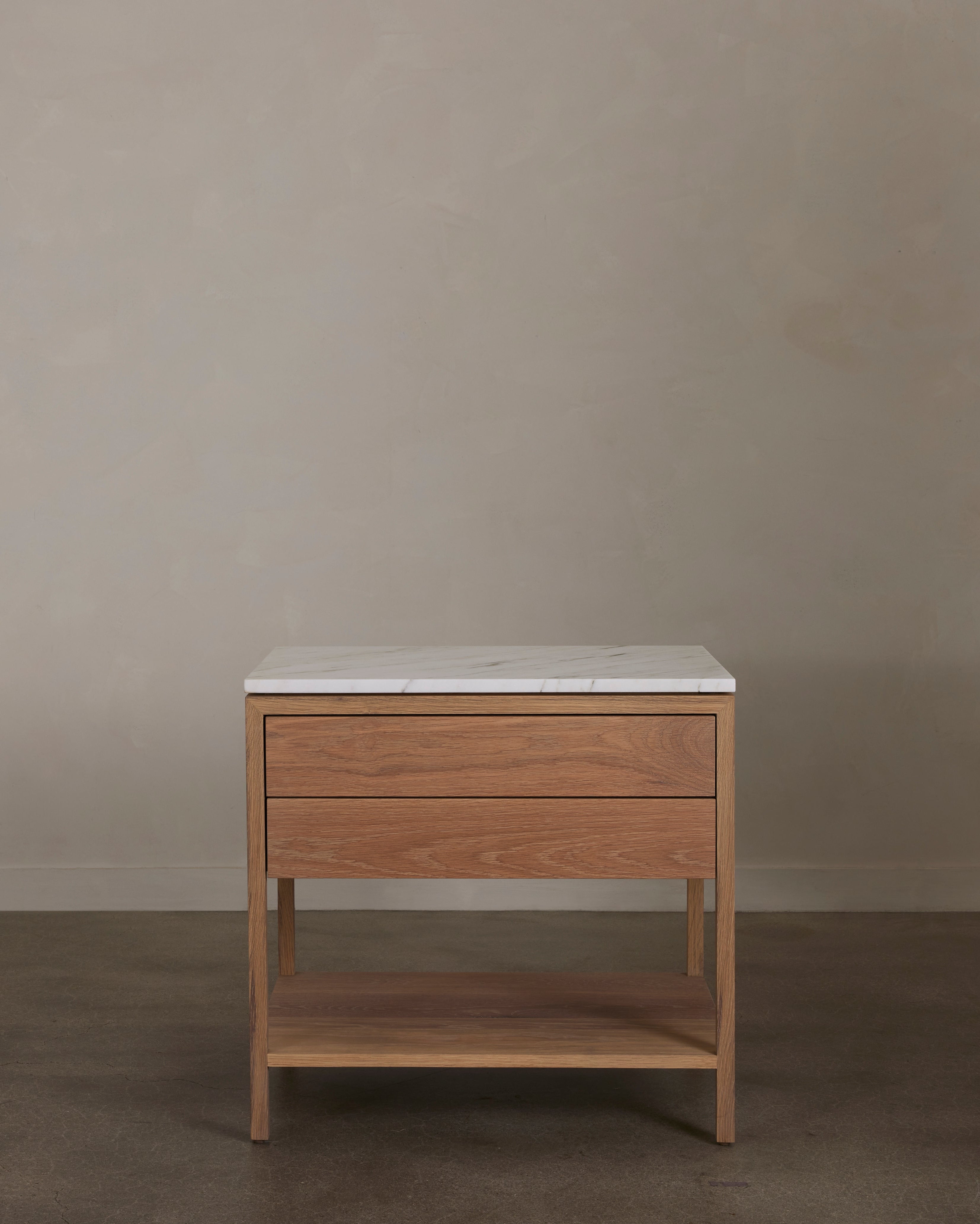 Davis 2-Drawer Nightstand, Stone Top