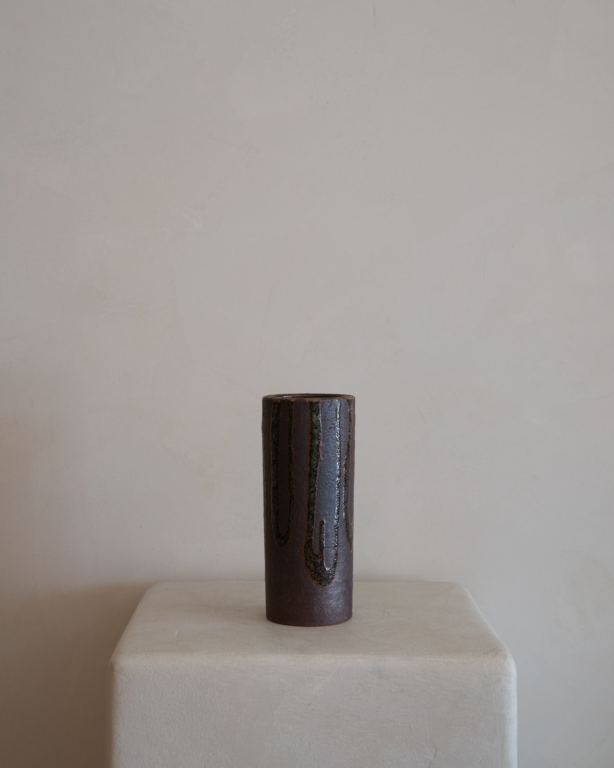 Deep Purple Cylinder Vase