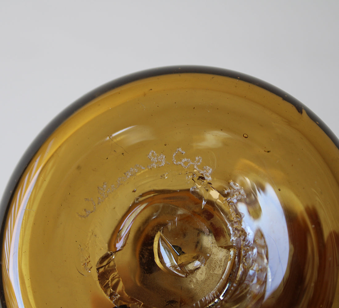 Amber Art Glass Vase