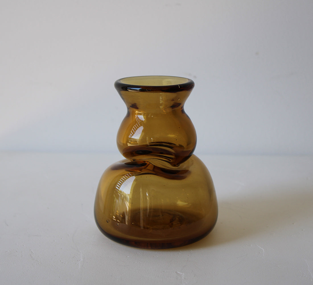 Amber Art Glass Vase