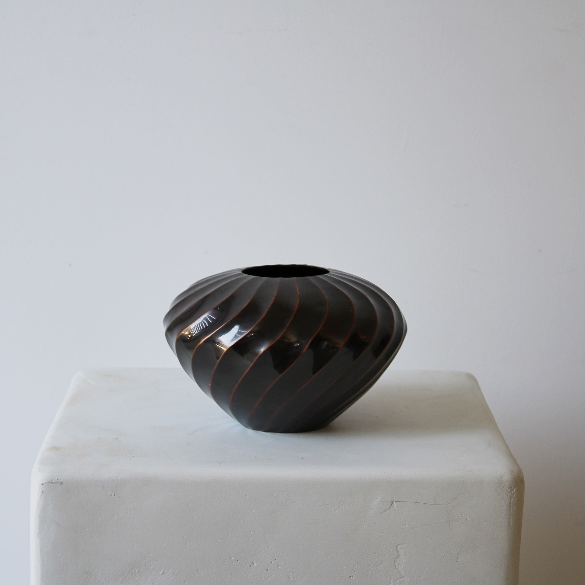 Copper Scallop Vessel