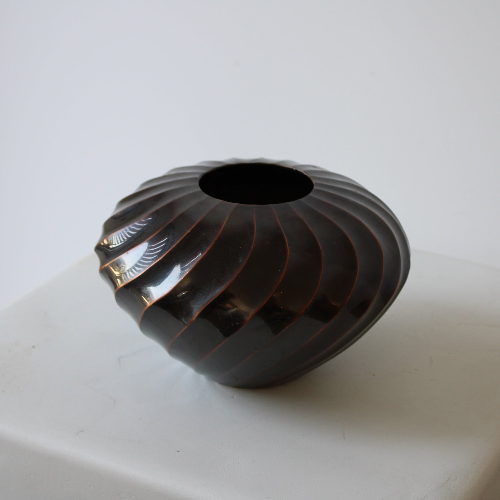 Copper Scallop Vessel