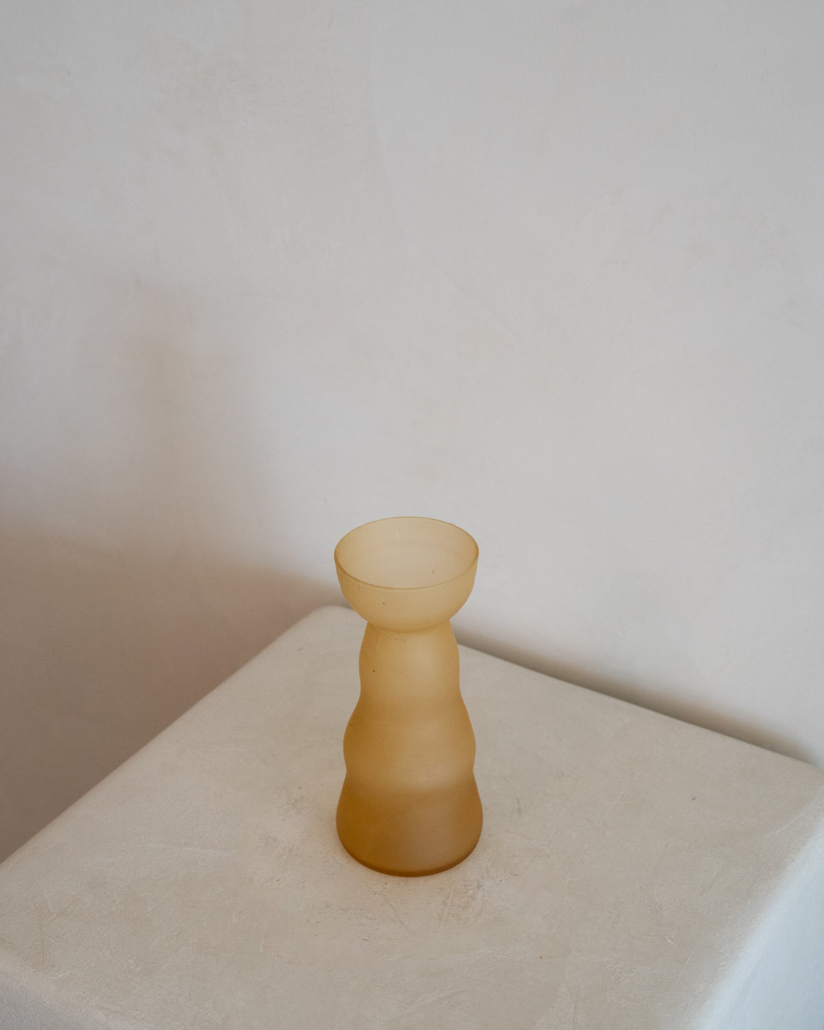 Frosted Wavy Glass Vase